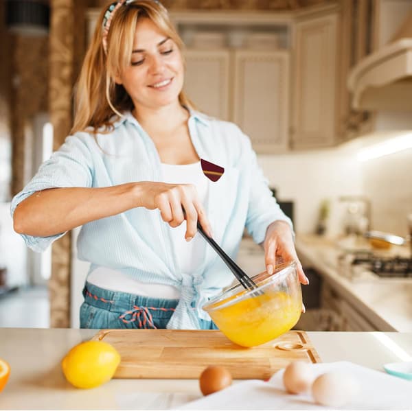DRealm 4 stk multifunksjonell minivisp, eggvisp små visper til matlaging, liten visp til visping, pisking, blanding av ingredienser, blanding av sauser