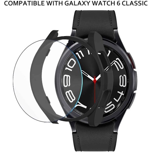 2-pak etui til Samsung Galaxy Watch 6 Classic 47 mm etui, vandtæt