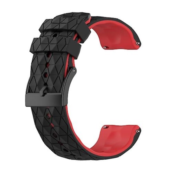 Til Suunto 9 To-farvet silikoneurrem SSQ Black Red