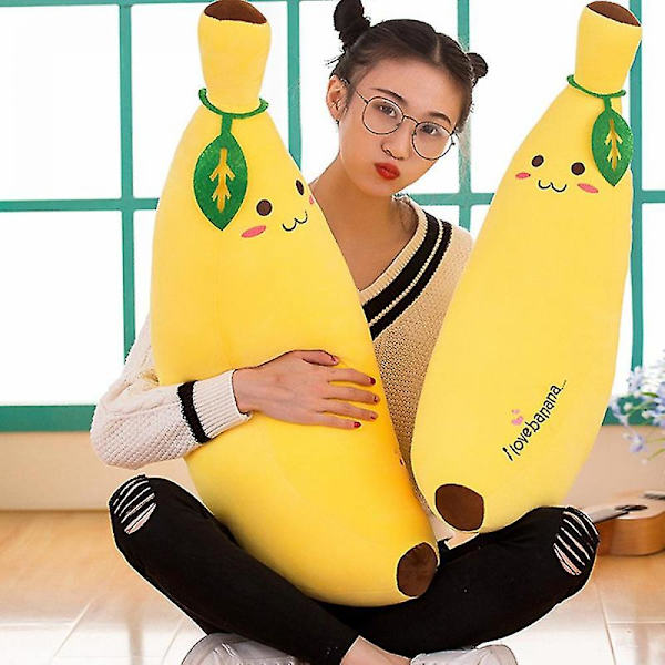 Mjukdjur Banan Kudde Lång Kudde Sovande Docka Plysch Söta Dockor Pojke Flicka Födelsedag Pent JRS 50cm