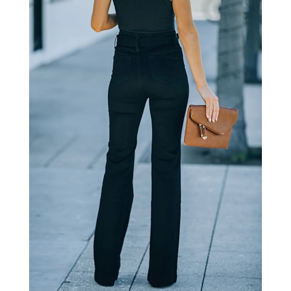 Elastiske Slim Fit spidser med brede ben Micro Ragged jeansbukser