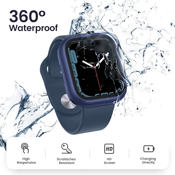[2 i 1] Vattentät Apple Watch-skärmskydd