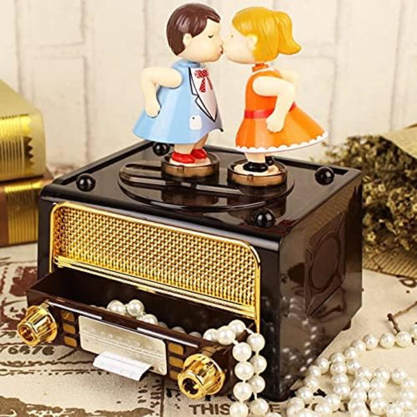 Retro radioformet snurreboks Kreativ morsom musikkboks