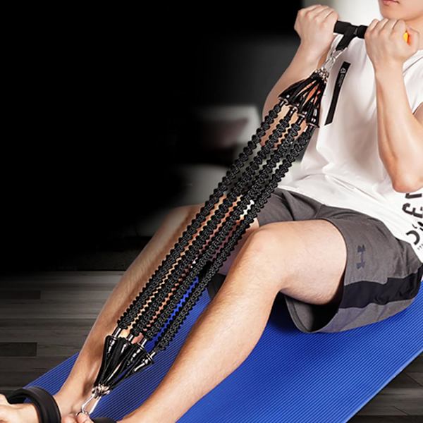 Eercise Udstyr Eercise Modstand Indr Multifunktionel Spænding Rpe Elastisk Pedaltræk Fitness Udstyr Sæt Wrkut Sort
