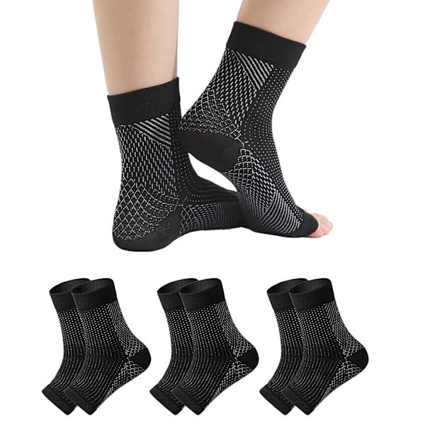 3ps Nano Socks Ankle Compression Sleeve Neuropathy Socks for Women or Men Ankle