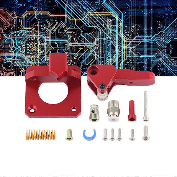 Uppgradering Dubbelväxlad Extruder för -10S PRO -3 3D-skrivare Extruder 1.75mm Aluminium Drivhjul
