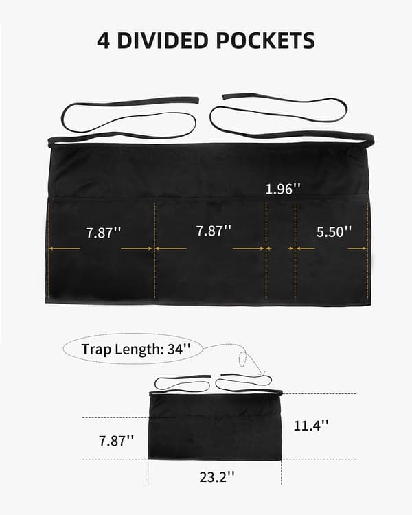 Förkläden med 4 fickor (finns i 3-pack / 7-pack) 23,5'' X