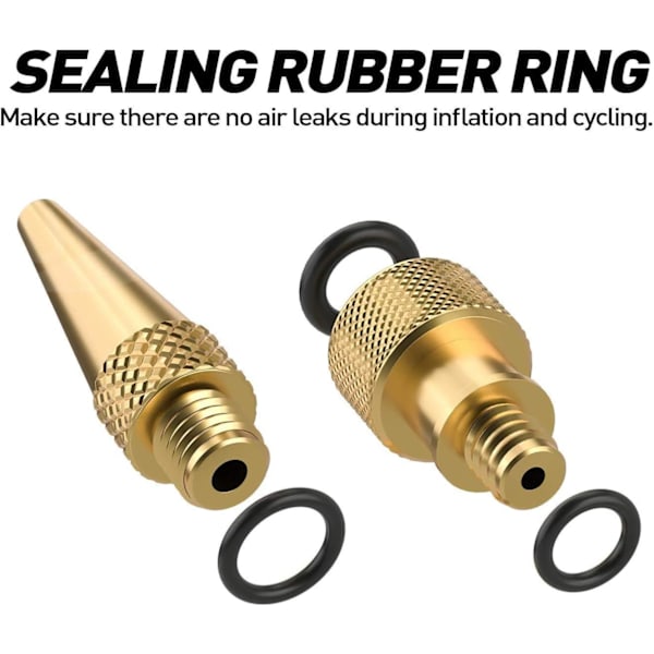 Cykelventil Adapter Set i ren koppar - Cykelpump Adaptrar utan luftläckage