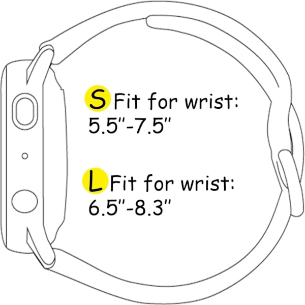 4-pack Galaxy Watch 4 Band, 20 mm Silikon Watch Band Kompatibel för