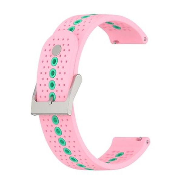 For Garmin Venu 2 Plus 20mm Silikone Rem Pink Green