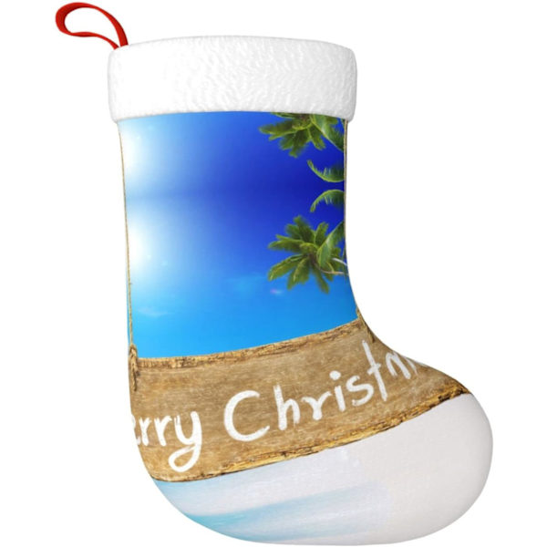God Jul Dekorativa Strumpor => 45 cm Presentpåse för Fest-Semesterdekorationer Prydnader (1-pack).