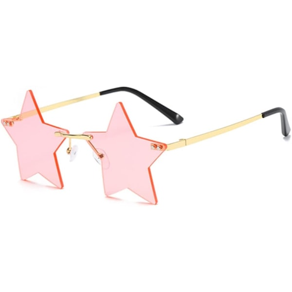 ENTHYI Rimless stjerneformede solbriller Personlighet Solbriller
