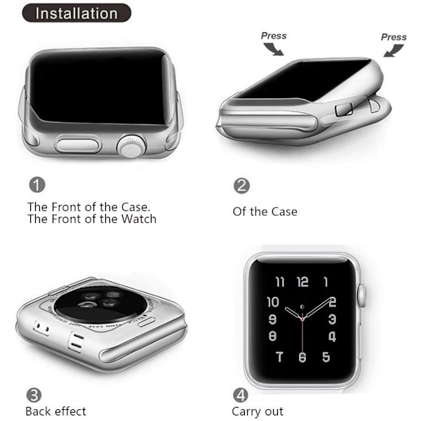 för Apple Watch Case 38mm Series 3/2 Soft