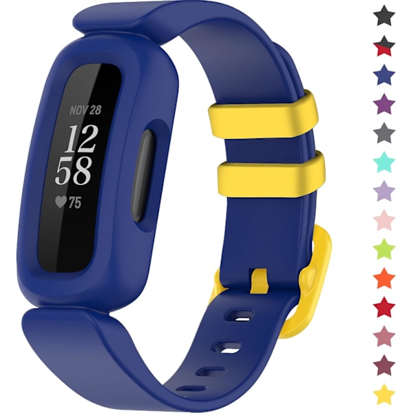 Silikonremmer for Fitbit Ace 3 - Vanntett armbånd for barn (gutter og jenter)