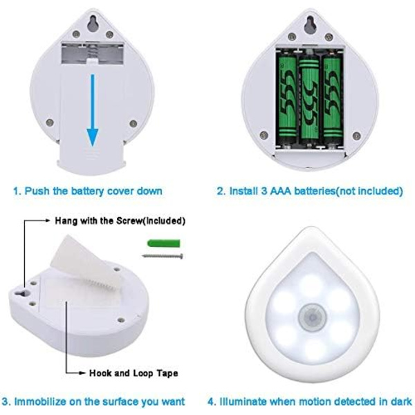 LED-garderobsbelysning under skåpbelysning. 21 LED-batteridriven