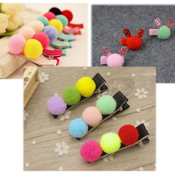Pompom för pyssel - Paket med 200 färgglada minipompom för DIY-projekt