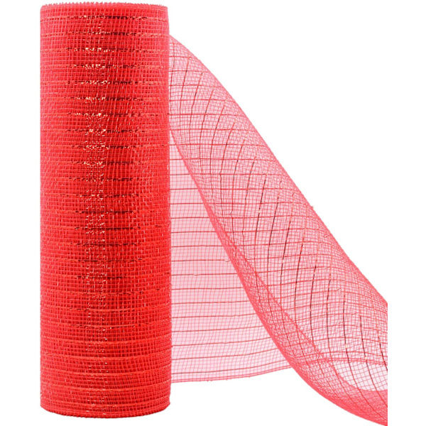 Deco Poly Dekorationsnet med metallisk folie 10 tommer x 30 fod pr. rulle til
