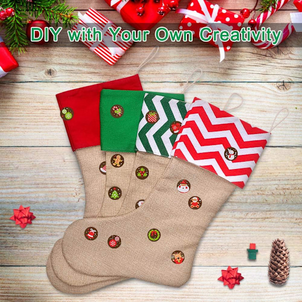 DIY Burlap Jule Strømper - Julepynt
