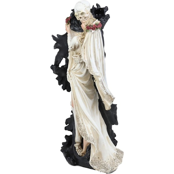 Ebros Bryllup Brud og Dødens Engel Grim Reaper Skelet Kys Figur 14,25\" Høj Kærlighed Dør Aldrig De Dødes Dag DOD Kranier Ossuarium Makaber