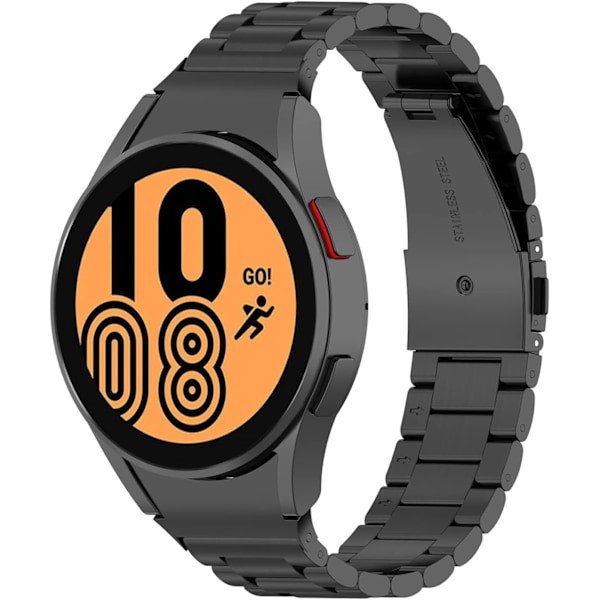 Kompatibel med Galaxy Watch 4 Classic 46mm 42mm Galaxy Watch 4 44mm 40mm Remmer, Ingen hull i rustfritt stål Metallrem Remstropp Erstatningsstropp