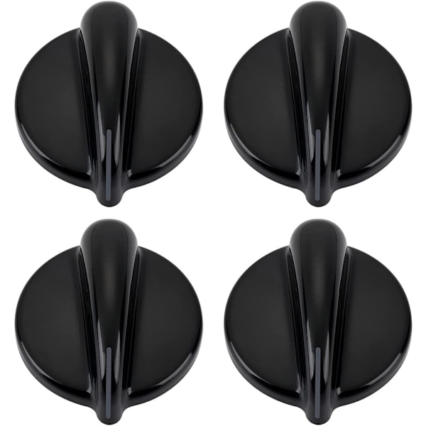 4 Pcs WB03T10236 Burner Control Knob, Gas Range Knobs Black