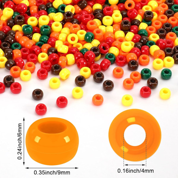 Höst Thanksgiving Pony Beads - 1200PCS för DIY-hantverk