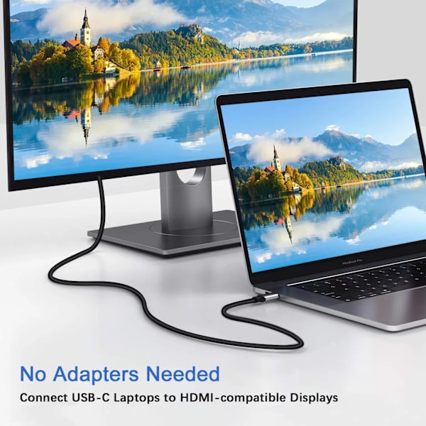USB C til HDMI-kompatibel adapter - 4K 30Hz USB Type-C til