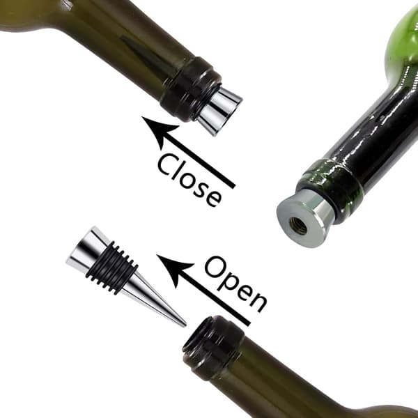 Vin- og drikkevareflaskepropper i rustfrit stål, kugleformede vinkorkpropper, koniske opbevaringshåndværk, kunst DIY (10)