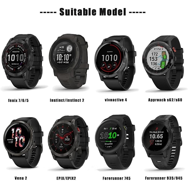 Remmar Säkra ringar för GARMIN klockor (6-pack)