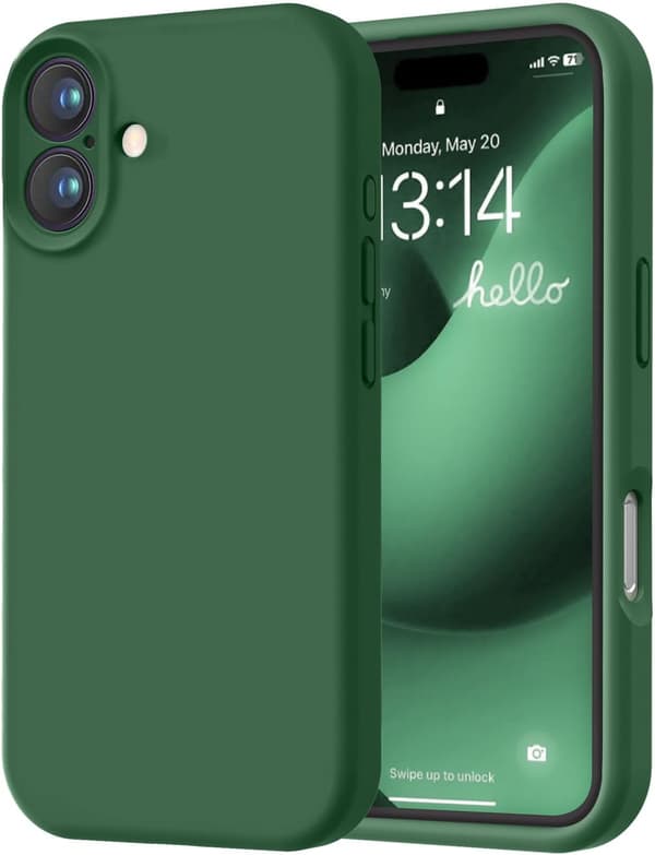 Premium silikonecover iPhone 16 6,1\" – let, holdbart og elegant i grøn