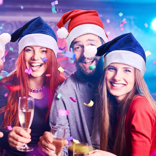 12 stk. hatte julehatte i non-woven stof til julefester