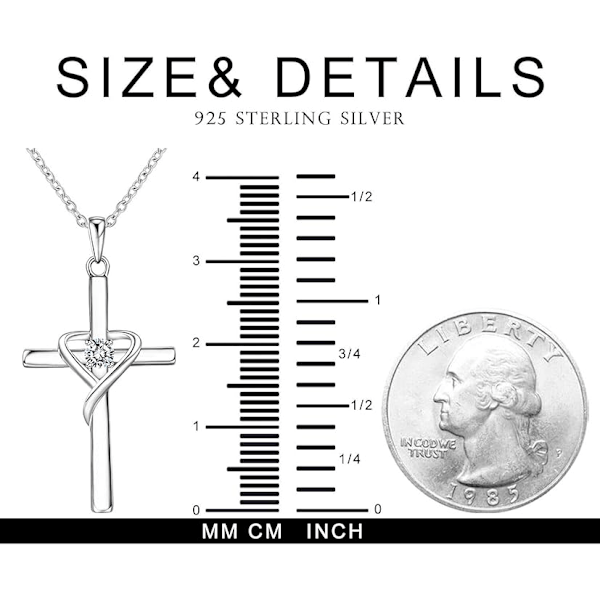 Juni Fødselssten Kors Halskæde - 925 Sølv m/ 5A CZ & 14K Guld/Rosaguld - Alexandrit Lys Lilla Unisex Ferie Smykker