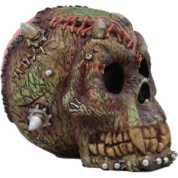Ebros Day of The Dead Zombie Vampire Frankenstein Skull med öppen hjärna Figurine 6\" Lång Undead T Virus Infected Statue Dead Apocalypse Zombies