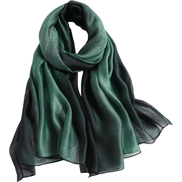 Kvinder Silke Tørklæde Stribe Lange Sjal og Wraps Letvægts Solid Pashmina til