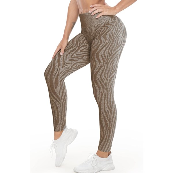 Sømløse Camo træningsleggings til kvinder med høj talje og mavekontrol