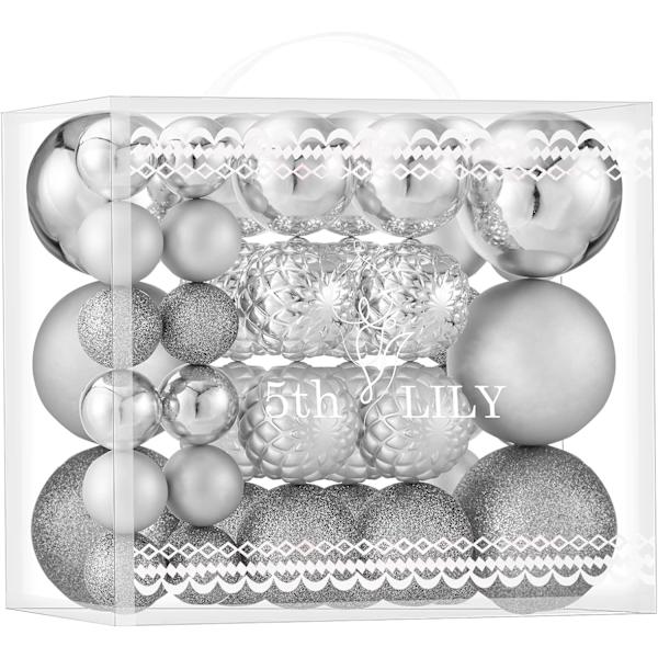 Julekule Ornamenter Sett Sesongmessige Hengende Dekorasjoner, 46 PCS Shatterproof