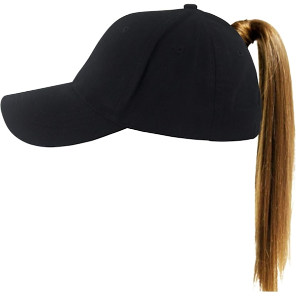 Women's Ponytail Baseball Cap Messy High Bun Adjustable Plain Trucker Dad Hat