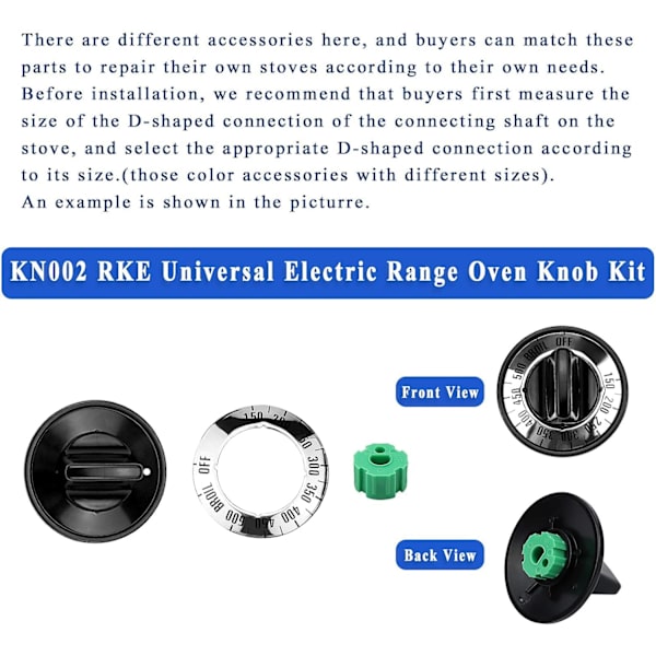 Elektrisk komfyr knottsett KN002 RKE Universal elektrisk komfyr