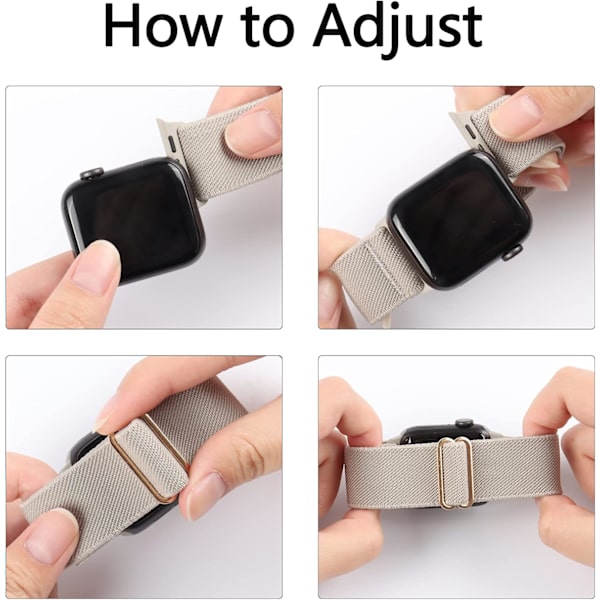 Stretchigt nylonband kompatibelt med Apple Watch 38 mm