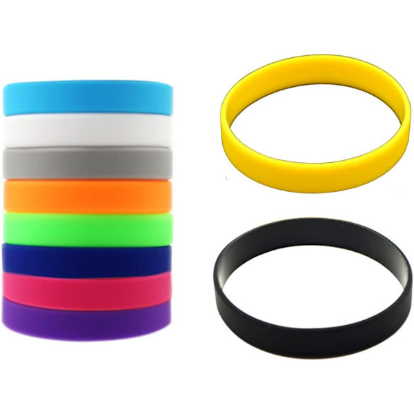 10 ST Silikonarmband Gummiarmband - Sportgummiband