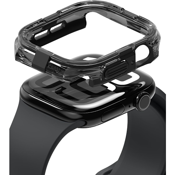 Fusion Bumper [Stilfuldt dobbeltlag] Kompatibel med Apple Watch Series 10 Case (46mm) Letvægts Cover til Kvinder, Mænd - Sort Sort 46mm