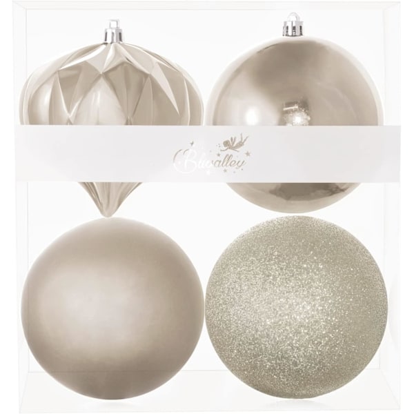 4\" Julekule Ornamenter 4stk Usynlige Juledekorasjoner Store