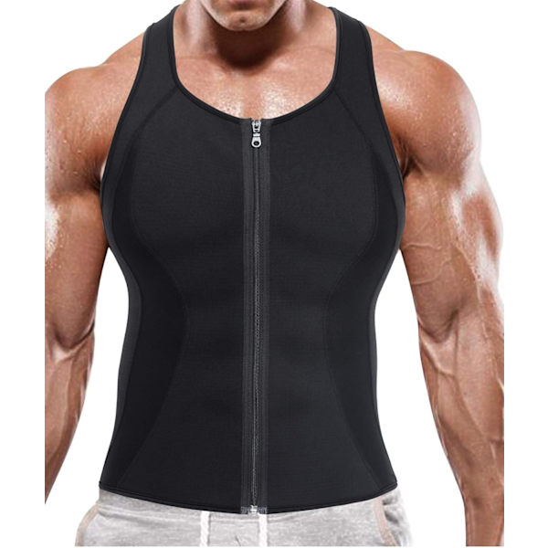 Mænd Sauna Sved Vest Tank Top Skjorte til Vægttab Talje Træner Workout