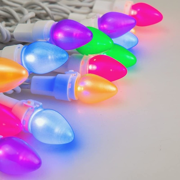 Påskljussträng 50 LED Flerfärgade Julgransljus Vit Tråd Pastell Strängljus Anslut för Sovrum Inomhus Uteplats Krans Karneval Påsk