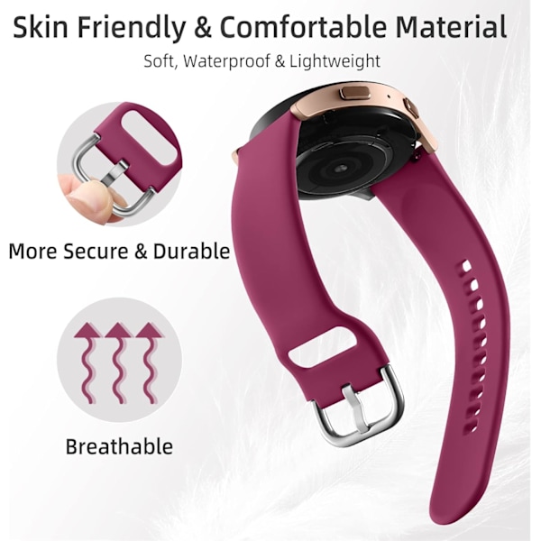 15-pack band kompatibel med Galaxy Watch 7 6 5 4 band 40mm 44mm, Galaxy Watch 5 Pro 45mm/Watch 6 4 Classic 42mm 46mm 43mm 47mm/Active 2, 20mm