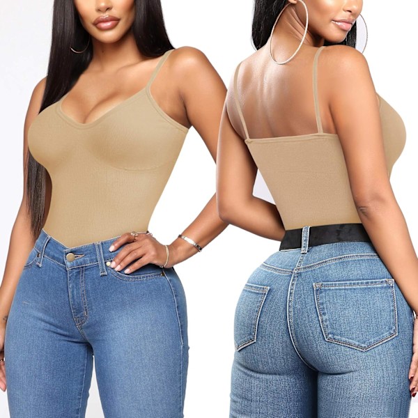 Shapewear-toppar för kvinnor, magkontroll, formande camisole, sömlös kropp