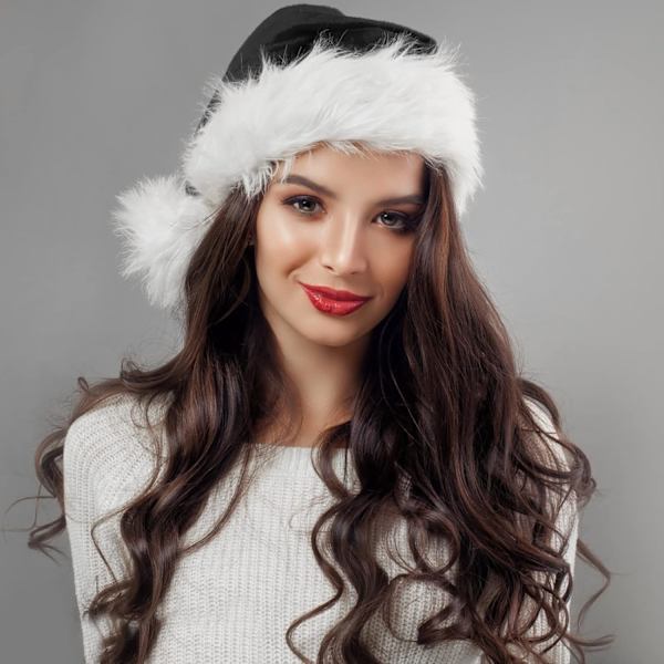 Julhatt Vuxna Lång Plysch Julhattar för Jul Nyår Festlig Fest