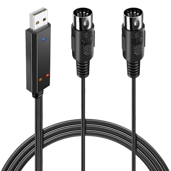 USB MIDI-kabelkonverteradapter - PC till Keyboard Synthesizer-kabel