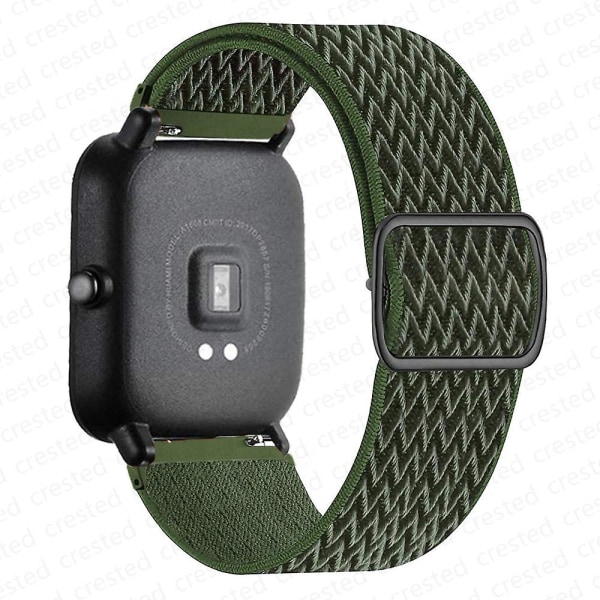 20mm/22mm Band för Amazfit Gts 4//2/2e/3/gts2 Mini/gtr 4/3/pro/gtr2/47mm/stratos Nylon Elastiskt Klockarmband Amazfit Bip Rem cargo khaki 22mm