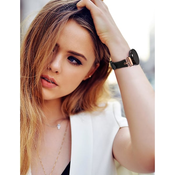 Läderarmband Kompatibelt med   Galaxy Watch 7/6/5/4 Band 40mm 44mm/Watch 6 Classic 43mm 47mm/Watch 5 Pro 45mm/Watch 4 Classic 42mm 46mm/Watch 3